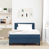 Letto a molle con cuscino con testiera Blu 120 x 200 cm Tessuto