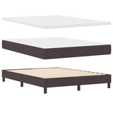 Letto a molle con materasso Marrone Scuro 140 x 190 cm Tessuto