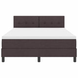 Letto a molle con materasso Marrone Scuro 140 x 190 cm Tessuto