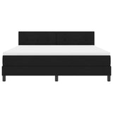 Letto a molle con strisce LED Nero 180 x 200 cm Tessuto