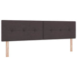 Letto a molle con testiera Marrone Scuro 180 x 200 cm Tessuto