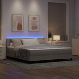Letto a molle con strisce LED Talpa 180 x 200 cm Tessuto