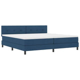 Letto a molle con materasso con led Blu 200 x 200 cm Tessuto