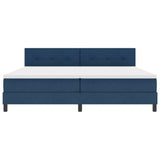 Letto a molle con materasso con led Blu 200 x 200 cm Tessuto