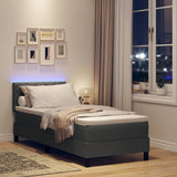 Letto a molle con cuscino Grigio scuro 80 x 200 cm Tessuto