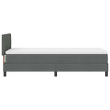 Letto a molle con cuscino Grigio scuro 80 x 200 cm Tessuto