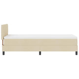 Letto a molle con materasso con led Crema 80 x 200 cm Tessuto