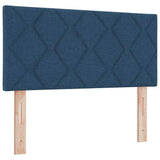Letto a molle con strisce LED Blu 90 x 190 cm Tessuto