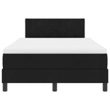 Letto a molle con strisce LED Nero 120 x 190 cm Tessuto