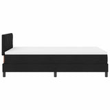 Letto a molle con strisce LED Nero 120 x 190 cm Tessuto