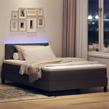 Letto a molle con testiera Marrone Scuro 120 x 190 cm Tessuto