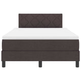Letto a molle con testiera Marrone Scuro 120 x 190 cm Tessuto