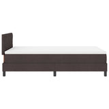 Letto a molle con testiera Marrone Scuro 120 x 190 cm Tessuto