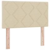 Letto a molle con materasso con led Crema 120 x 190 cm Tessuto