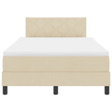 Letto a molle con materasso con led Crema 120 x 190 cm Tessuto