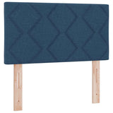 Letto a molle con strisce LED Blu 120 x 190 cm Tessuto