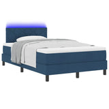 Letto a molle con materasso Blu 120 x 190 cm Tessuto