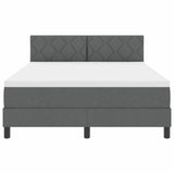 Letto a molle con materasso Grigio scuro 140 x 200 cm Tessuto