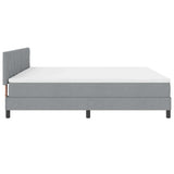 Letto a molle con testiera Grigio chiaro 200 x 200 cm Tessuto
