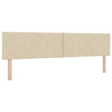 Letto a molle con cuscino Crema 200 x 200 cm Tessuto