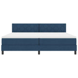 Letto a molle con materasso con led Blu 200 x 200 cm Tessuto