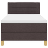 Letto a Sorgente LED con led Marrone Scuro 80 x 200 cm Tessuto