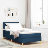 Letto a Sorgente LED con strisce LED Blu 90 x 190 cm Tessuto