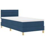 Letto a Sorgente LED con strisce LED Blu 90 x 190 cm Tessuto