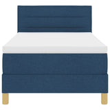 Letto a Sorgente LED con strisce LED Blu 90 x 190 cm Tessuto
