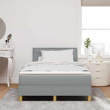 Letto a Sorgente LED Grigio chiaro 120 x 190 cm Tessuto
