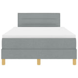 Letto a Sorgente LED Grigio chiaro 120 x 190 cm Tessuto