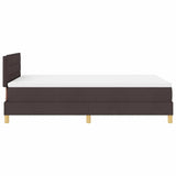 Letto a Sorgente LED Marrone Scuro 120 x 190 cm Tessuto