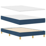 Letto a Sorgente LED con materasso Blu 120 x 200 cm Tessuto