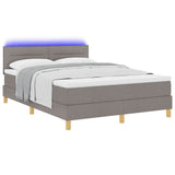 Letto a Sorgente LED con materasso Talpa 140 x 190 cm Tessuto