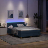 Letto a Sorgente LED con strisce LED Blu 160 x 200 cm Tessuto