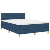 Letto a Sorgente LED con strisce LED Blu 160 x 200 cm Tessuto