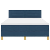 Letto a Sorgente LED con strisce LED Blu 160 x 200 cm Tessuto