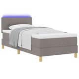 Letto a Sorgente LED con materasso Talpa 80 x 200 cm Tessuto