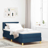 Letto a Sorgente LED con strisce LED Blu 90 x 190 cm Tessuto