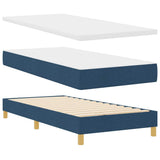 Letto a Sorgente LED con strisce LED Blu 90 x 190 cm Tessuto