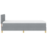 Letto a Sorgente LED Grigio chiaro 100 x 200 cm Tessuto