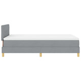 Letto a Sorgente LED Grigio chiaro 120 x 190 cm Tessuto