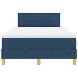 Letto a Sorgente LED con materasso Blu 120 x 200 cm Tessuto