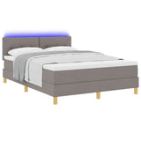 Letto a Sorgente LED con materasso Talpa 140 x 190 cm Tessuto