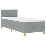 Letto a Sorgente LED con led Grigio chiaro 80 x 200 cm Tessuto
