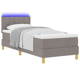 Letto a Sorgente LED con materasso Talpa 80 x 200 cm Tessuto
