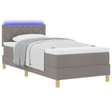 Letto a Sorgente LED con materasso Talpa 90 x 200 cm Tessuto