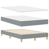 Letto a Sorgente LED Grigio chiaro 120 x 190 cm Tessuto