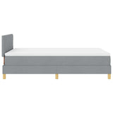 Letto a Sorgente LED Grigio chiaro 120 x 190 cm Tessuto