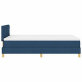 Letto a Sorgente LED con materasso Blu 120 x 190 cm Tessuto